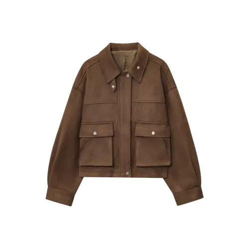 Devanro Темно-коричневые женские куртки