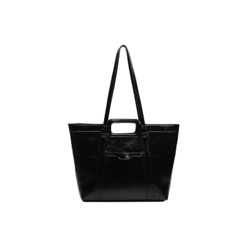 NOMK ПУ (полиуретан) Сумка-тоут Сумка через плечо Женская Черная