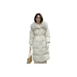 Белая хлопковый пуховик