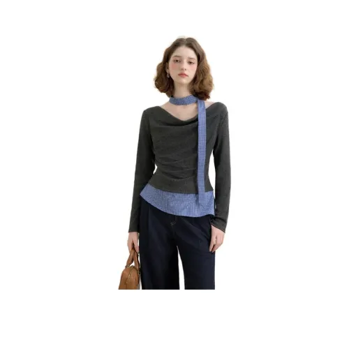 WESTLINK Синий+Серый Женские T-рубашки