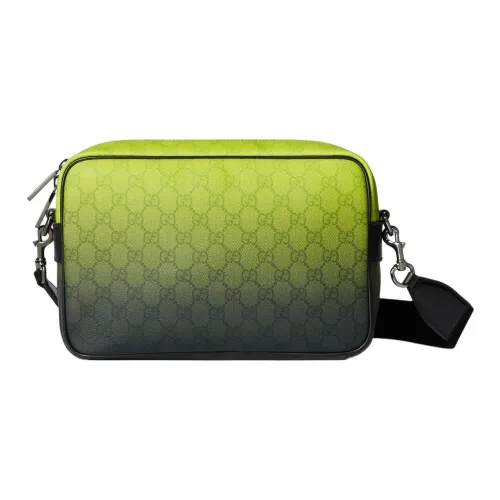 GUCCI Кожаная отделка Сумки через плечо Средний Мужской Градиент Желтый зеленый и Черный