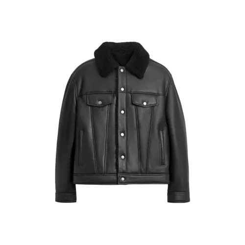 COACH Fw25 Кожа Куртка Облегающая Мужская