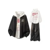 Чёрный + Белый + Чёрные штаны