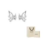Жидкость, металл, серьги с бабочкой [Оригинальная коробка]