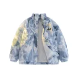 Синий Tie-Dye (Съемная брошь, стиль позиционирования)