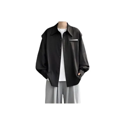 ENPofficial Длинный рукав рубашка пальто мужской