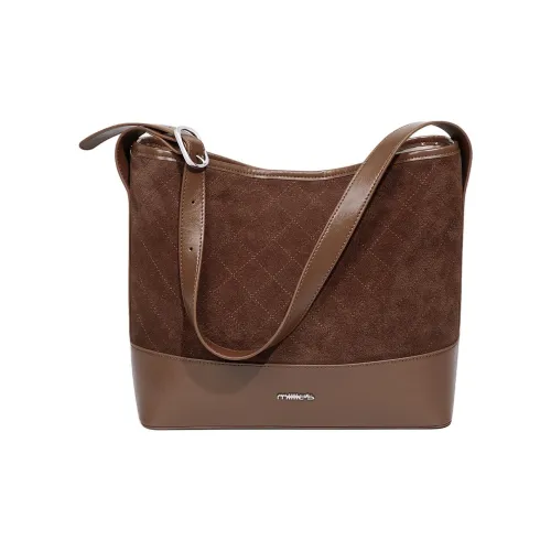 MILLIE'S Корова Кожа Ведрообразные Сумки Сумки через плечо Сумка на плечо Стандартная Женская Коричневая