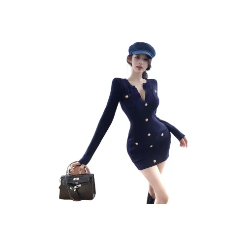 PZHK Длинное платье с длинными рукавами женское