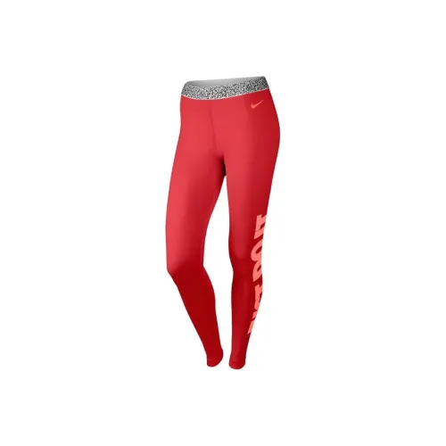 Nike Red Women's Sports Pants Найк Красный Женские Спортивные Брюки