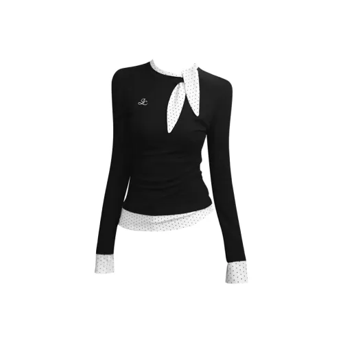 Aimilian Черные Женские T-рубашки