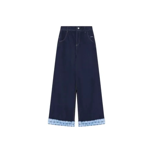 BLACK AT Синий Унисекс Джинсы