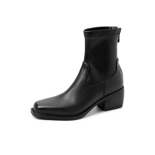 CHEYI 15cm Эластичные ботинки 5,5 Женские Однотонные Sock ботинки