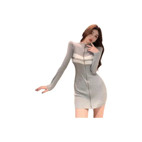 XIANSINIAO Длинное платье с длинными рукавами женское