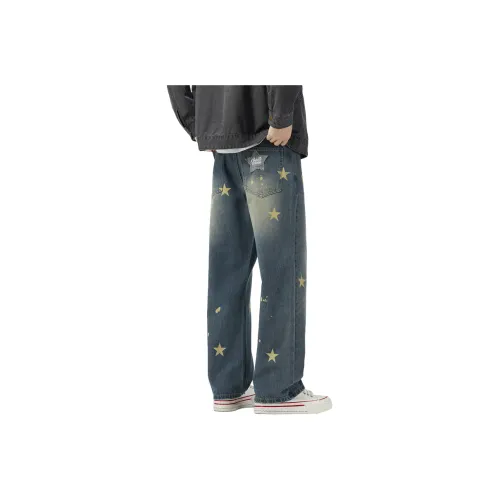 CHOCOOLATE Винтажные синие мужские джинсы