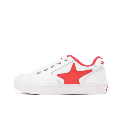 COMANDVI Kandong WEI Low Топ Скейтборд Кроссовки Унисекс Белый Красный
