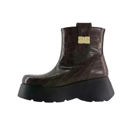 GANNI Kat Ботильоны Женские Коричневый