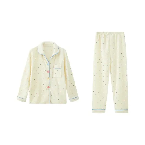 QIAOYUN Многоцветный Точка Женские Пижамные комплекты