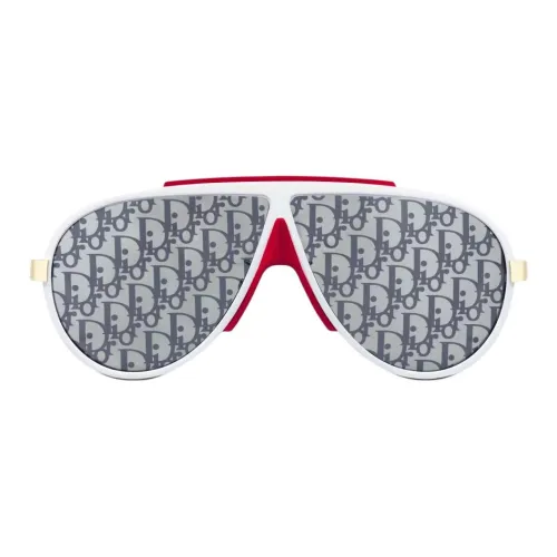 DIOR Ацетат Aviator Солнцезащитные очки Унисекс Белый Золото