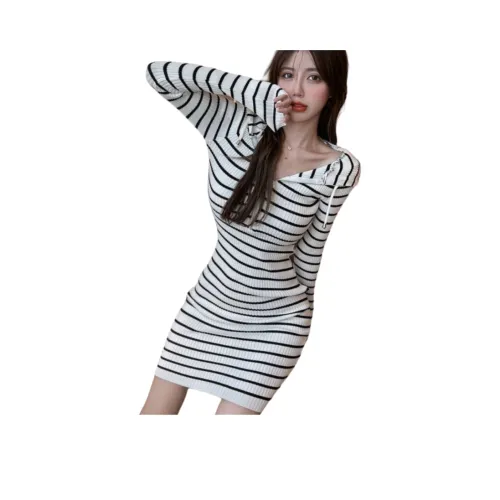 XIANSINIAO Длинное платье с длинными рукавами женское