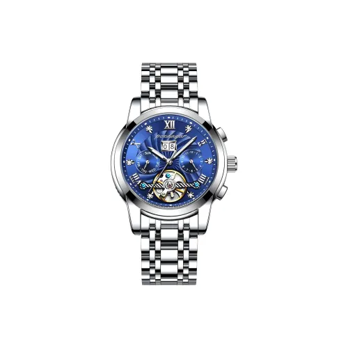 POEDAGAR Автоматический механический механизм нержавеющая сталь ремешок для часов мужские часы многоцветный циферблат часов