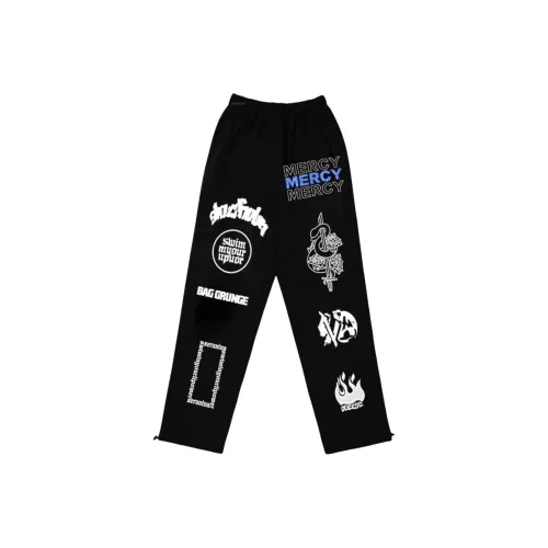 SNEIKLAU Черные Унисекс Повседневные Штаны