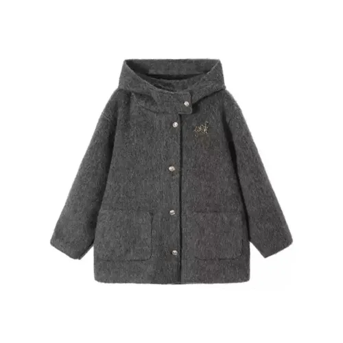 VKXOW Темно-серый [Булавка] Женское пальто