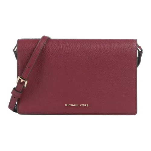 MICHAEL KORS Jet Set Коровья кожа крупнозернистая Сумка через плечо Средняя Женская Бордовый