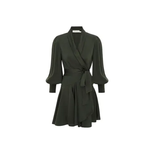 Zimmermann Длинное платье с длинными рукавами женское