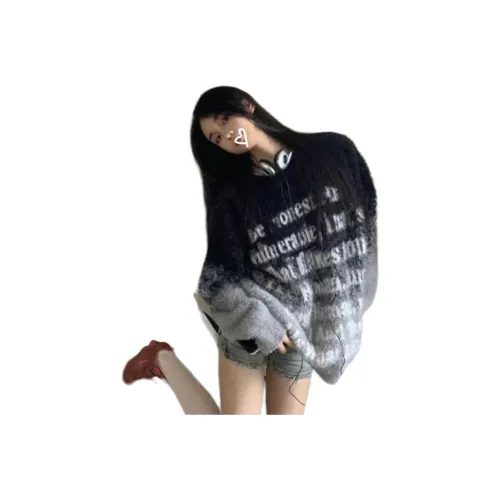 YUZHAOLIN Черный Серый Градиент Женский Трикотаж