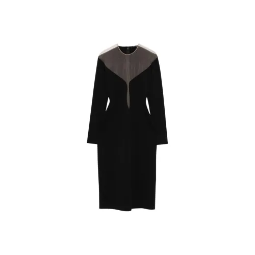 Mugler Длинное платье с длинными рукавами женское