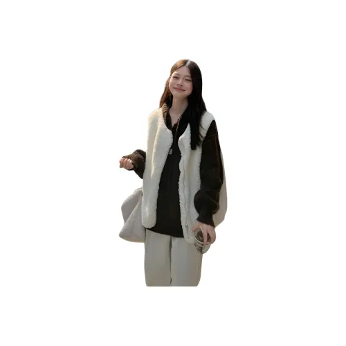 HKPXR Молоко Белый Женский Жилеты