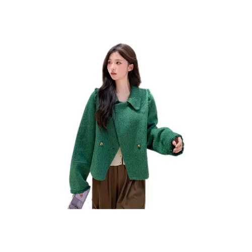 Pure Shimane Зеленое Женское Пальто