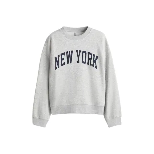 H M Светло-серый Женский Свитшот