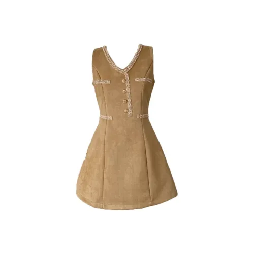COVT Кофе Женские Платья без рукавов