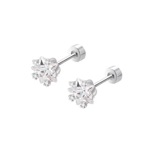 LELC Copper Stud Earrings Women's