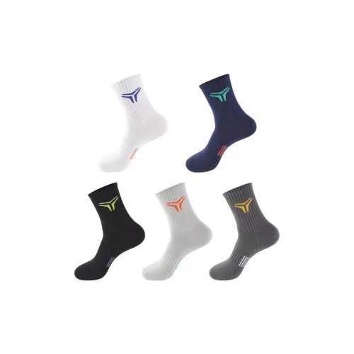 JINGYE Смешанные цвета 5 пар мужские носки до колена