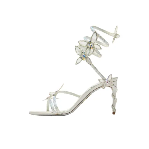 RENE CAOVILLA Margot One Ремешок Сандалии 8 см Женские Белые