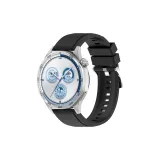 Чёрный, кнопка, застёжка, стальной, ремешок, силиконовый