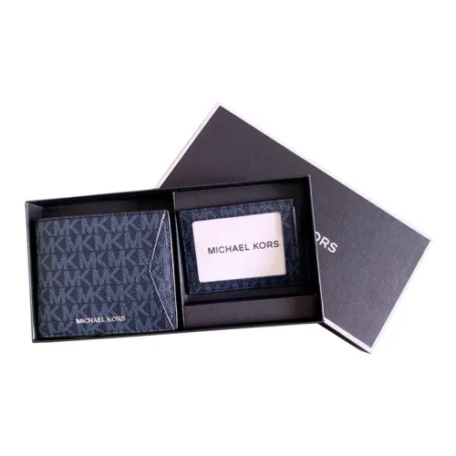 MICHAEL KORS Billford Холст 3 в 1 Держатель для карт кошелек Мужской Темно-синий