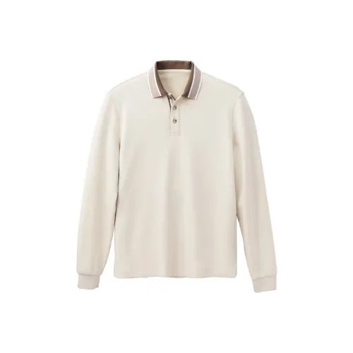 Mr.Bu Элегантный Бежевый Абрикос Мужская Поло