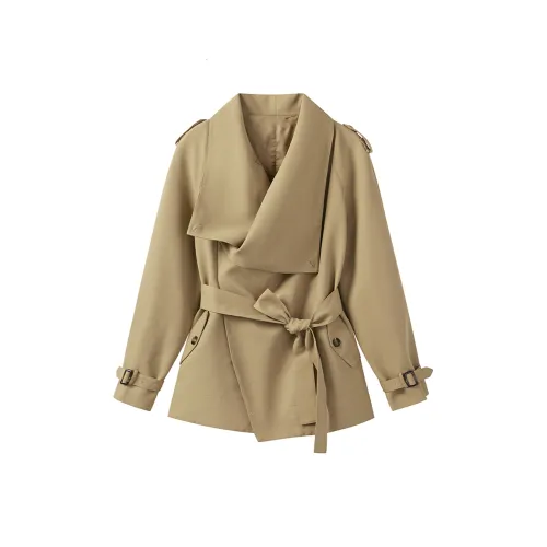 GRAYISMOON Хаки Женская тренч-куртка