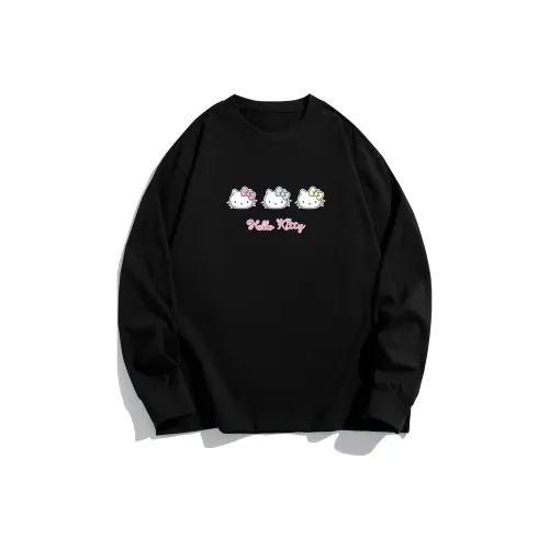 Санрио x HelloKitty Hello Kitty SS25 Рукав с оборками T-рубашка Женская