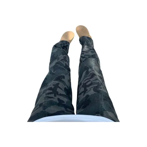 DUATOGE Армейский камуфляж зеленый мужской джинсы