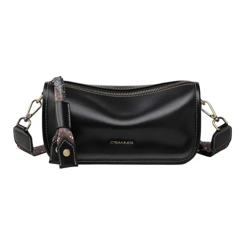 C°BANNER Коровья кожа с синтетической кожей сумка через плечо стандартная женская бордовый черный