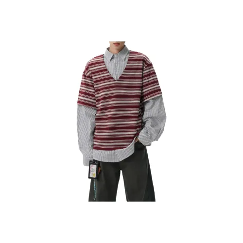 THINGYLAB Red Men's Shirts THINGYLAB Красные Мужские Рубашки