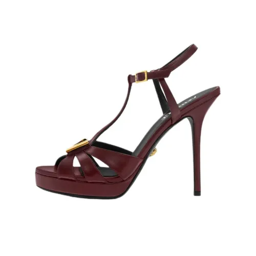 VERSACE One Ремешок Сандалии 12 см Женские Бордовый