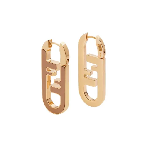 FENDI Серьги из бронзы женские золотые