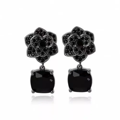 Серьги ZWU с цирконием женские