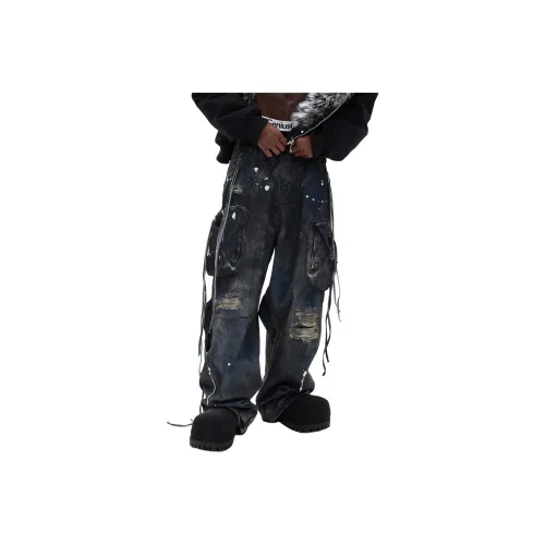 Paddington Bear Чернила Окрашенные Синий Унисекс Джинсы