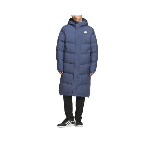 Adidas Серый Синий Белый Унисекс Пуховики